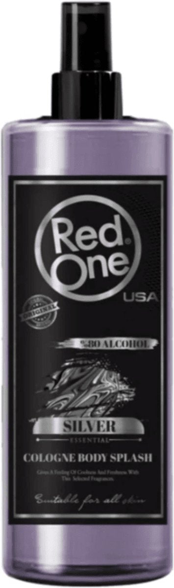 Red One Cologne Body Splash Silver 400ml