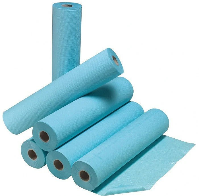 Drap d’examen plastifié bleu - 50 x 38 cm 180 Feuilles