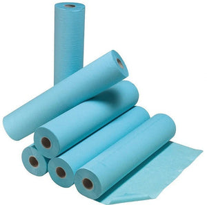 Drap d’examen plastifié bleu - 50 x 38 cm 180 Feuilles