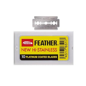 Lame de rasoir FEATHER New Hi-STAINLESS – Paquet de 10 lames courtes - Yolo Cosmetic